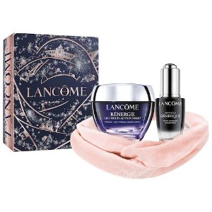 Lancome价值$195=5.9折小黑瓶+塑颜霜+头巾礼盒