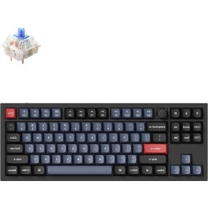 Keychron Q3 Wired Custom Mechanical Keyboard Knob Version, TKL Tenkeyless QMK/VIA Programmable Macro with Hot-swappable Gateron G Pro Switches - Double Gasket -Compatible with Mac, Windows, Linux