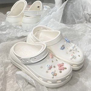 Crocs随时涨价！泡芙厚底洞洞鞋 白色