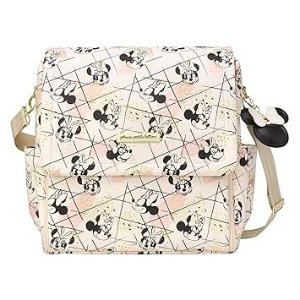 Petunia Pickle BottomBoxy Backpack | Diaper Bag | Diaper Bag Backpack for Parents | Top-Selling Stylish Baby Bag | Sophisticated and Spacious Backpack for On The Go Moms | Shimmery Minnie Mouse