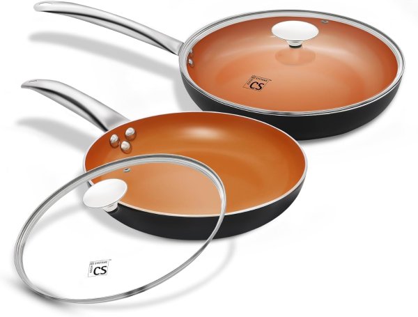 KOCH SYSTEME CS Premium Non-Stick Induction Frying Pan Set 10"&12"