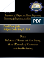 Pumps Selection and Sizing and Troubleshooting