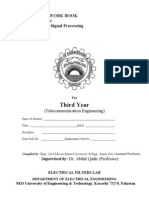 Third Year: Practical Work Book For The Course EE-393 Digital Signal Processing