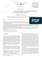 Science and Technology of Novel Process For Deep Desulfurization of Oil Refinery Streams