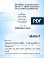 Surgical Treatment of Postintubation Tracheal Stenosis