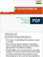 History of Advertising in India