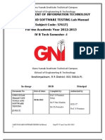 Case Tools and Testing Lab Manual