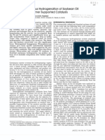 Fixed-Bed Continuous Hydrogenation of Soybean Oil With Palladium-Polymer Supported Catalysts