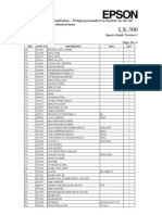 Epson Lx300 Parts List