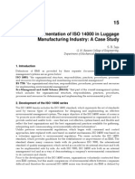 Implementation of ISO 14000 in Luggage Manufacturing Industry: A Case Study