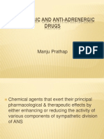 Adrenergic and Anti-Adrenergic Drugs: Manju Prathap