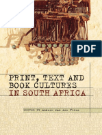 Print, Text and Book Cultures in South Africa