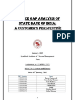 Service Quality Gap Analysis in State Bank of India