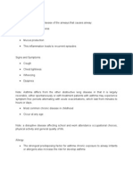 Asthma, Pulmonary Edema, ARDS, Pulmonary Embolism