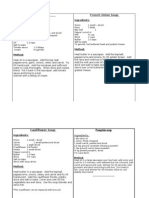Tomato Soup French Onion Soup: Ingredients: Ingredients
