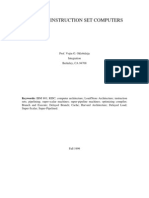 Reduced Instruction Set Computers: Keywords: IBM 801 RISC Computer Architecture Load/Store Architecture Instruction