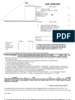 Notice of Civil Complaint Against Prudential Realty by Anthony J. Fejfar