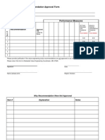 Ve Recommendation Approval Form