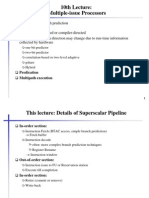 10th Lecture: Multiple-Issue Processors: Please Recall: Branch Prediction