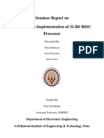 Fpga Based 32 Bit Risc Processor Design