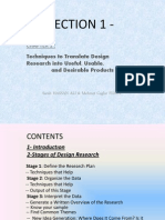 Section 1 - : Techniques To Translate Design Research Into Useful, Usable, and Desirable Products