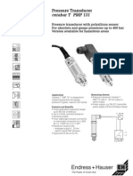 Hauser Endress: Pressure Transducer Cerabar T PMP 131