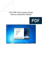 4CH USB Video Capture Dongle Software Installation Manual