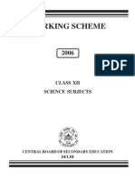 Marking Scheme Science XII