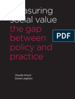 Measuring Social Value: The Gap Between Policy and Practice