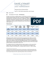 To: From: Christopher M. Begg, CFA - CEO, Chief Investment Officer, and Co-Founder Date: July 16, 2012 Re