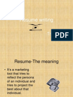 Resume Writing