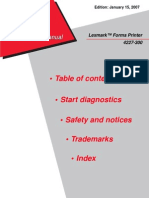 Table of Contents: 4227-300 Lexmark™ Forms Printer