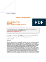 Research Paper: Christine Rusnak Implementing Modified Components of Dialectical Behavior Therapy (DBT) in Coaching