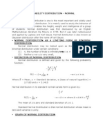 Probability Distribution - Normal