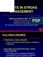 Update in Stroke Management: David Lee Gordon, M.D., FAHA