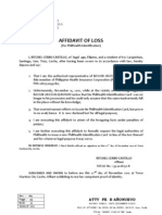 Affidavit of Loss-Sss-Ritchel Cerbo Castillo