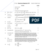 E&M Multiple Choice Answers 2004