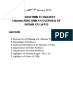 Introduction To Railway Engineering and An Overview of Indian Railways