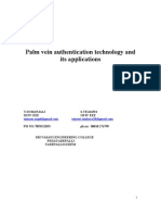 Palm Vein Authentication Technology and Its Applications: T.Sumanjali S.Tejaswi Iii/Iv Eee Iii/Iv Eee