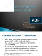 Variable Frequency Transformer