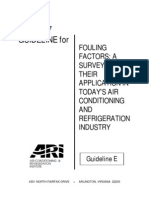 ARI Guide Line 97 For Fouling Factor Applications