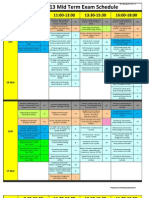 GUC Enrolled Students Midterm Schedule Spring 2013