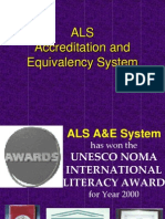 ALS Accreditation &equivalency System Overview