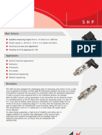 High Precision Pressure Transmitter: Main Features Electrical Connections (Left: 2-Wire, Right: 3-Wire)