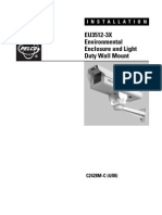 EU3512-3X Environmental Enclosure and Light Duty Wall Mount: Installation