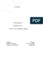 Morphology Pasive Voice