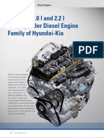 The New 2.0 L and 2.2 L Four-Cylinder Diesel Engine Family of Hyundai-Kia