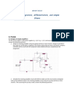 Integrators, Differentiators, and Simple Filters: 6. Prelab