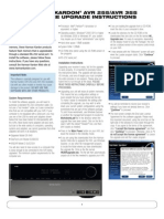 Software Upgrade Instructions - AVR 255, AVR 355 (English EU)