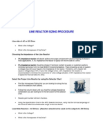 Line Reactor Sizing Procedure